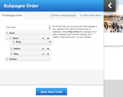 Multi-Menu Structure