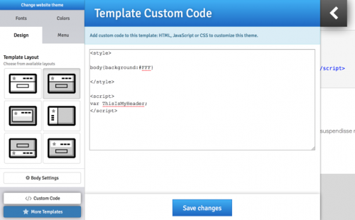 Custom Code (HTML, CSS, JavaScript)