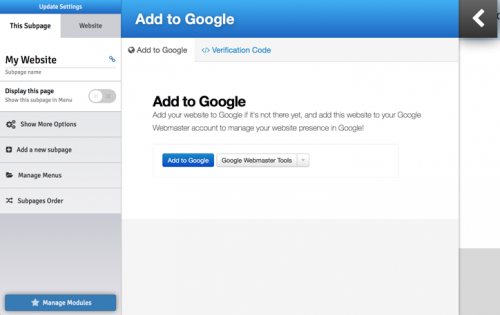 Add Website to Google