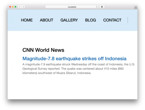 Display RSS Feeds