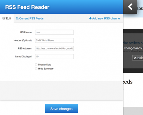 Display RSS Feeds